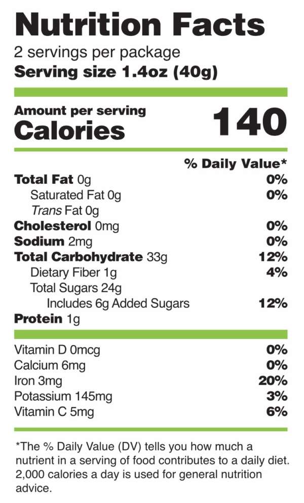 JBpineapple nutrition facts
